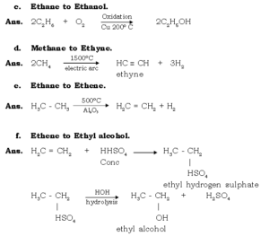 Organic Chemistry ICSE Class 10 Chemistry Questions