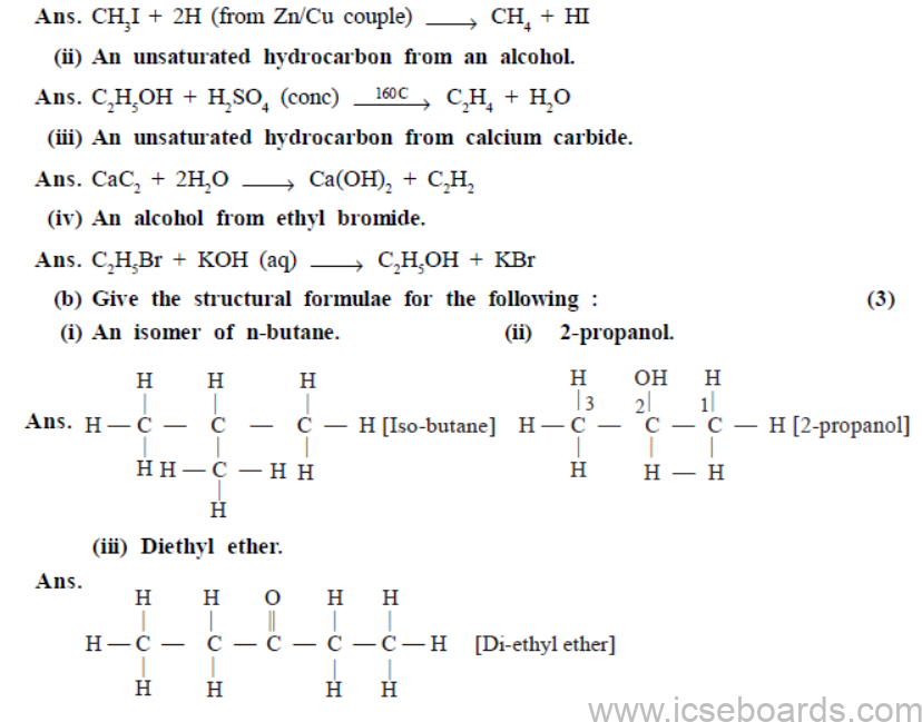 ICSE Class 10 Chemistry Question Paper solved Set E