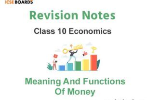 Meaning and Functions of Money ICSE Economics Class 10