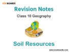 Soil Resources ICSE Class 10 Geography Notes Download PDF